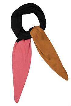 REA! Zilch scarf i bambu - svart/rosa/kanelbrun