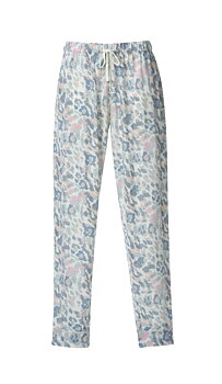 Mönstrade pyjamasbyxor i bambu med mudd