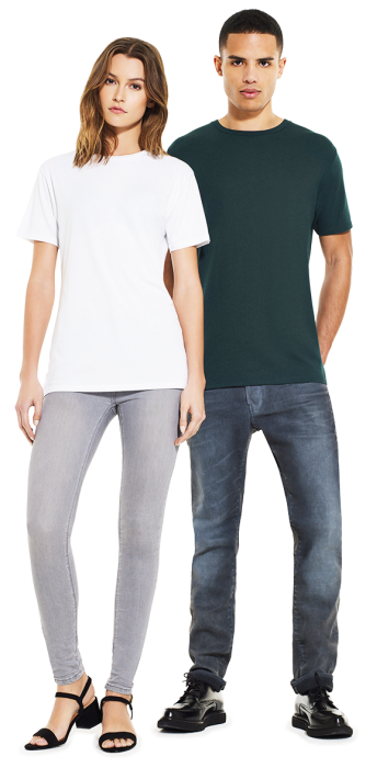 Marinblå unisex EcoVero T-shirt - 3