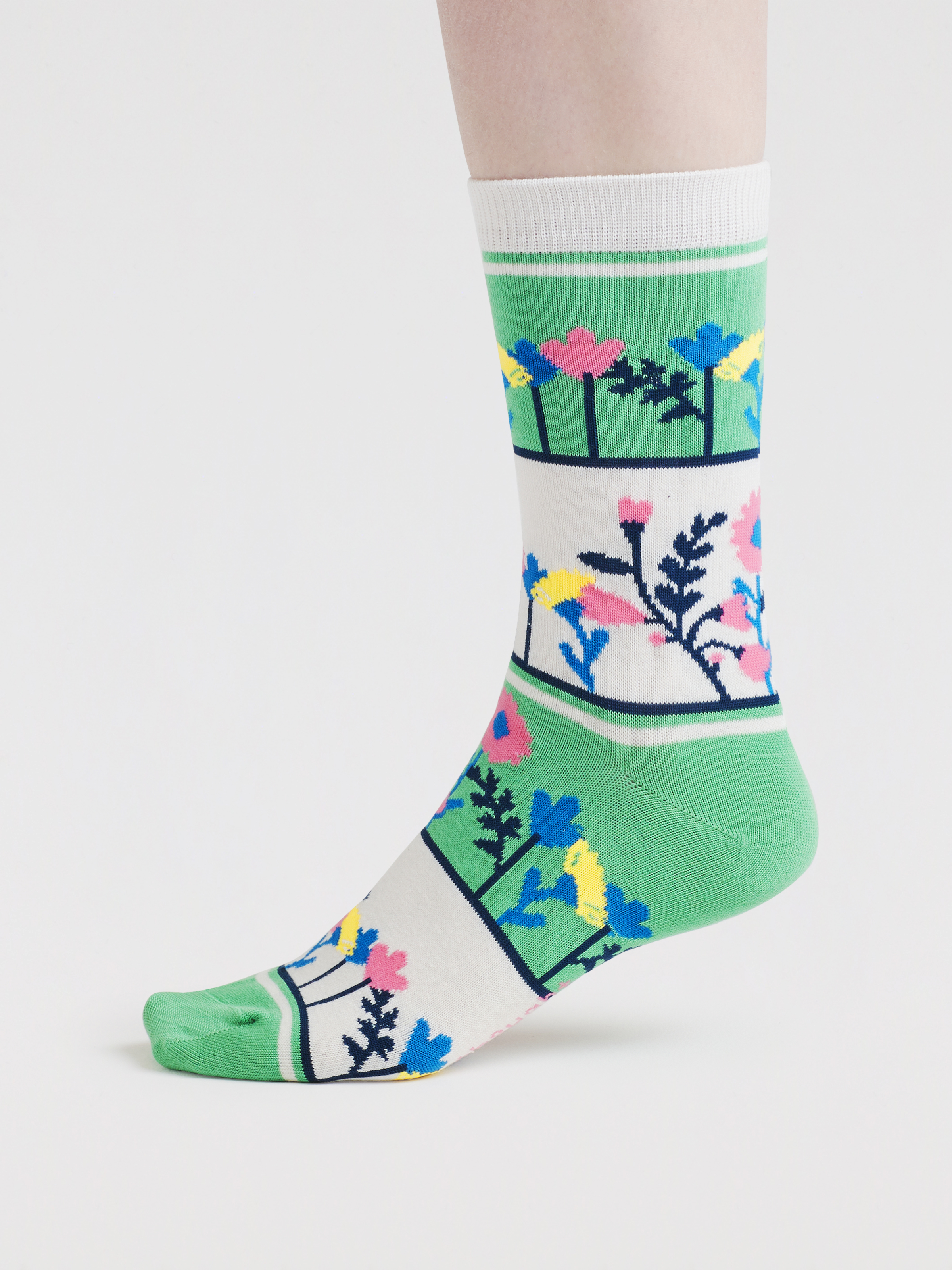 Presenttips! 7-pack bambustrumpor med blommiga mönster - 6