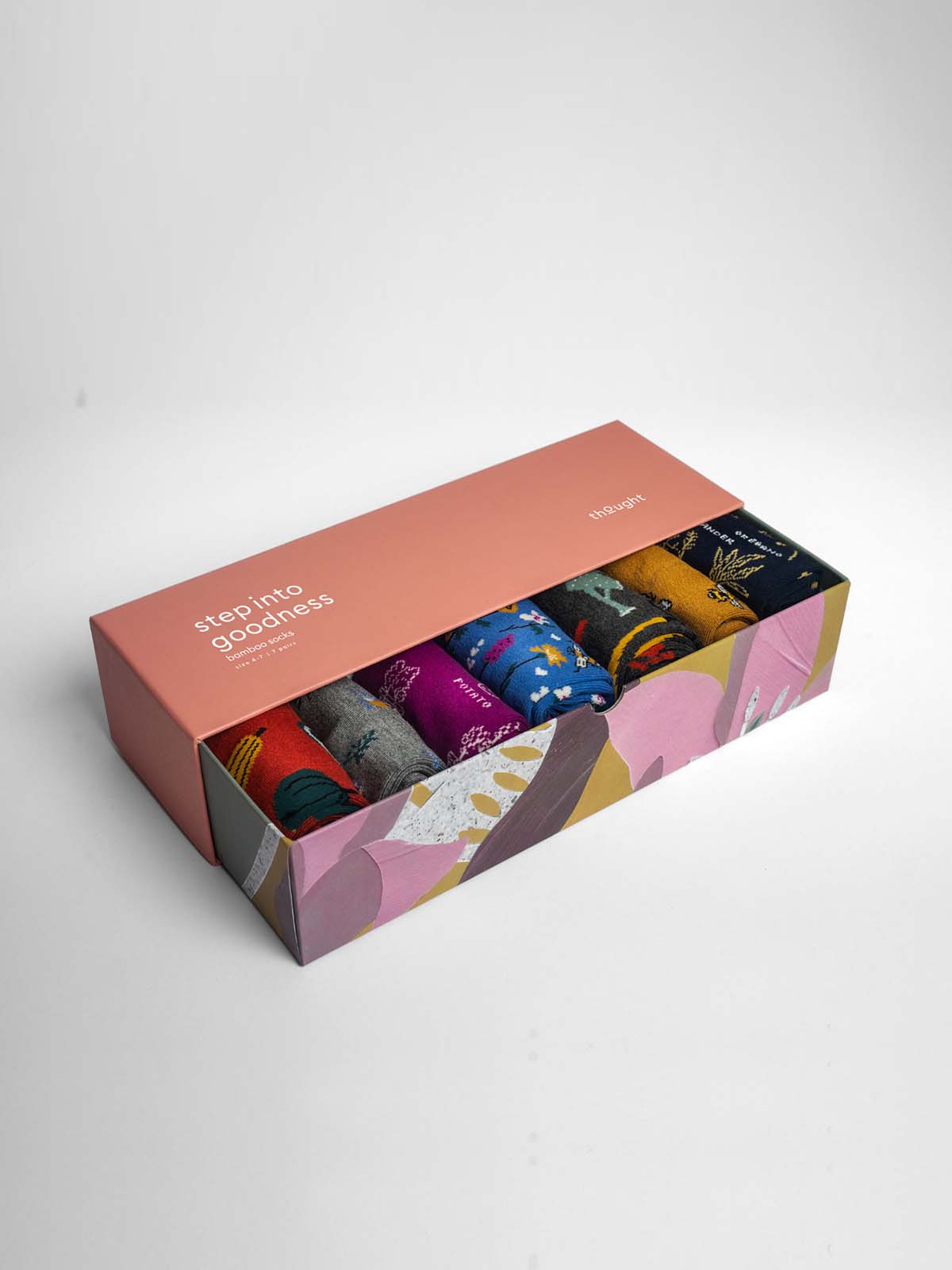 Presenttips! 7-pack bambustrumpor med trädgårdsmönster