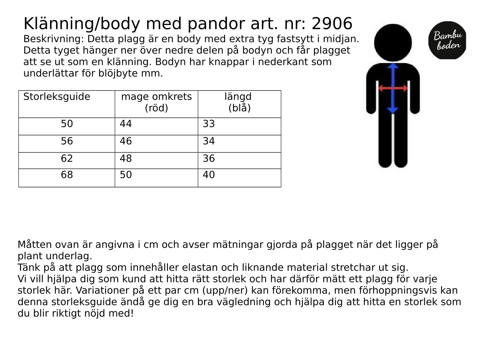 REA! Klänningsbody i bambu med pandor - 4