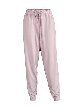 Rosalila pyjamasbyxor i bambu med mudd