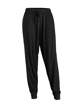 Svarta pyjamasbyxor i bambu med mudd