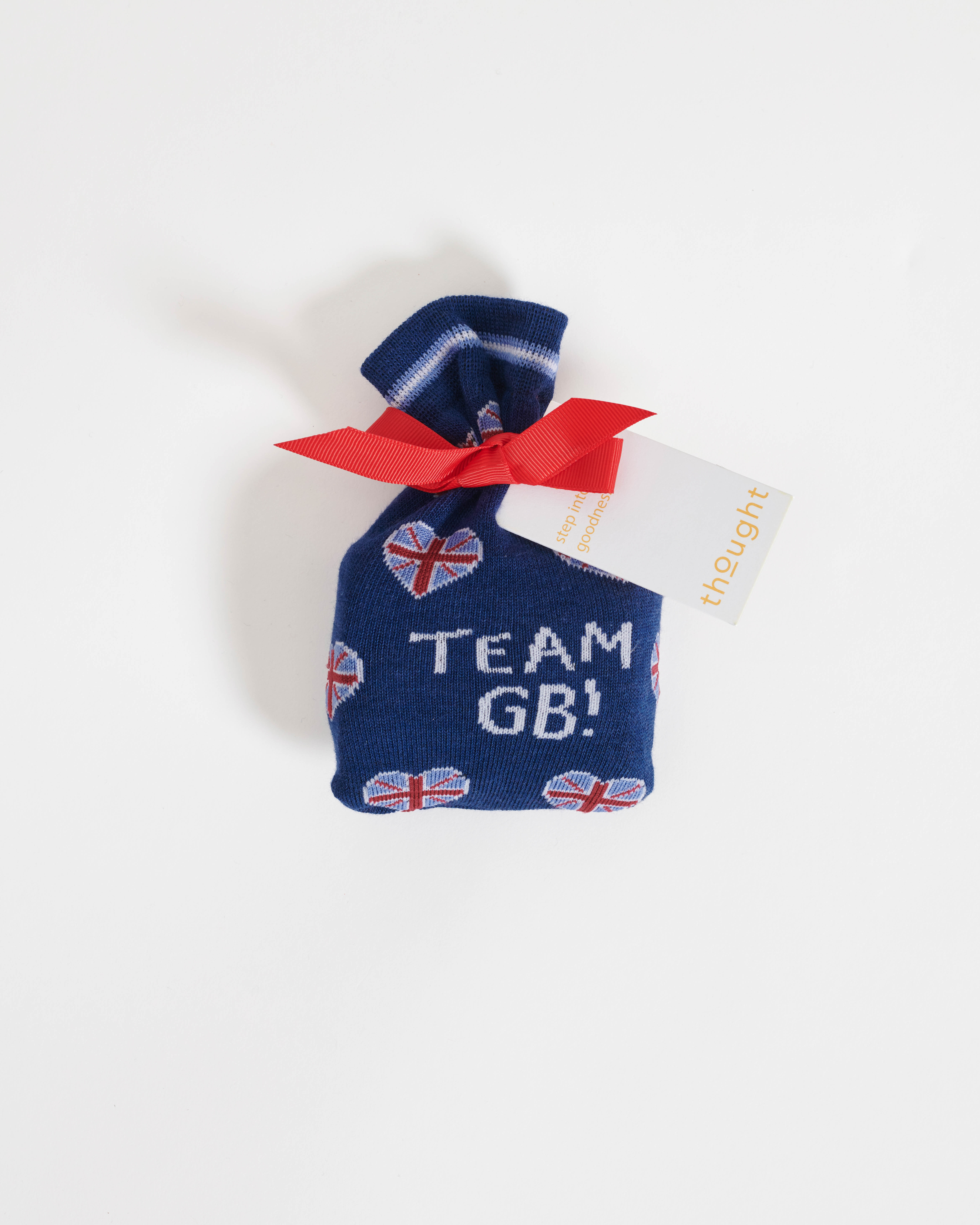 Presenttips! Bambustrumpor Union Jack i presentpåse