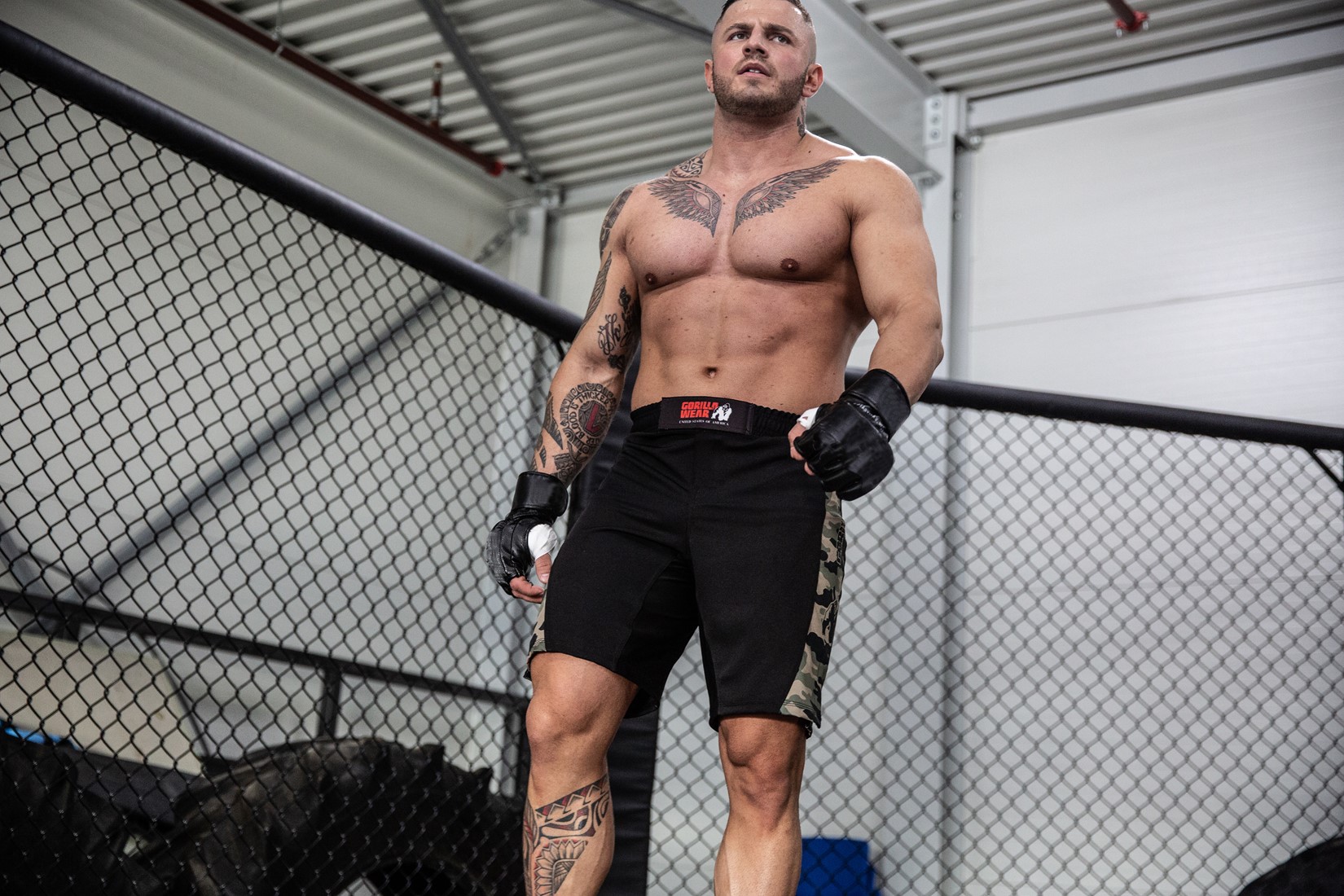 Kensington MMA Fightshorts, black/grey camo - 10