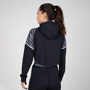 Zion Cropped Hoodie, black