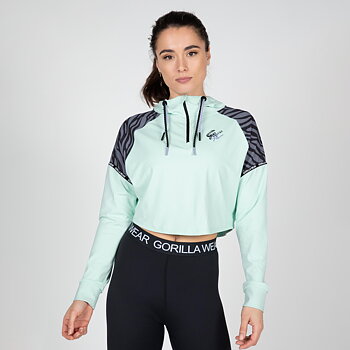 Zion Cropped Hoodie, green