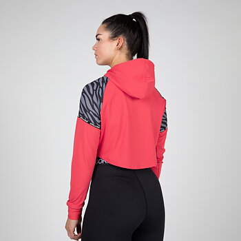 Zion Cropped Hoodie, red