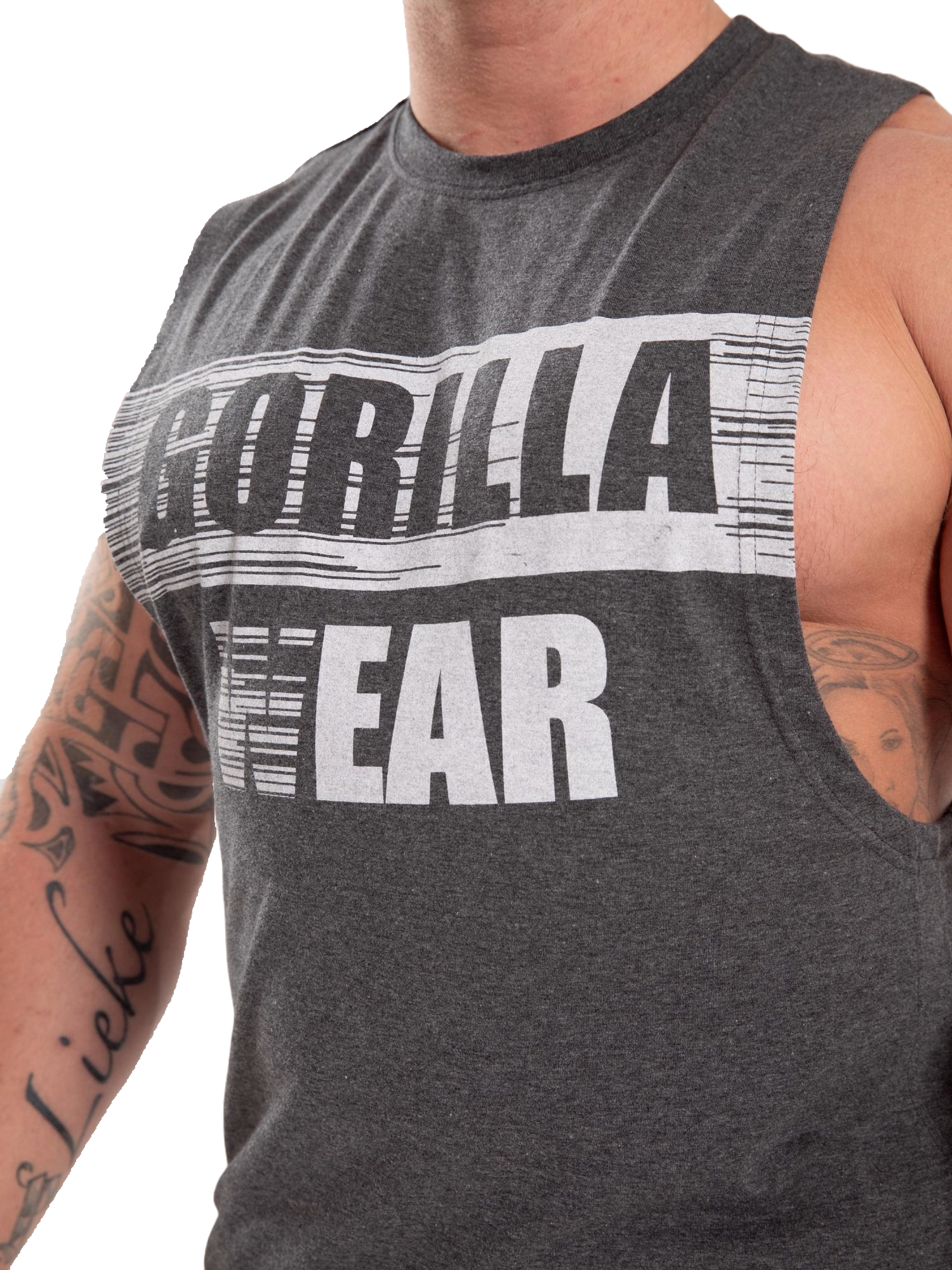 Lopez Drop Armhole Tank Top, dark grey melange - 9