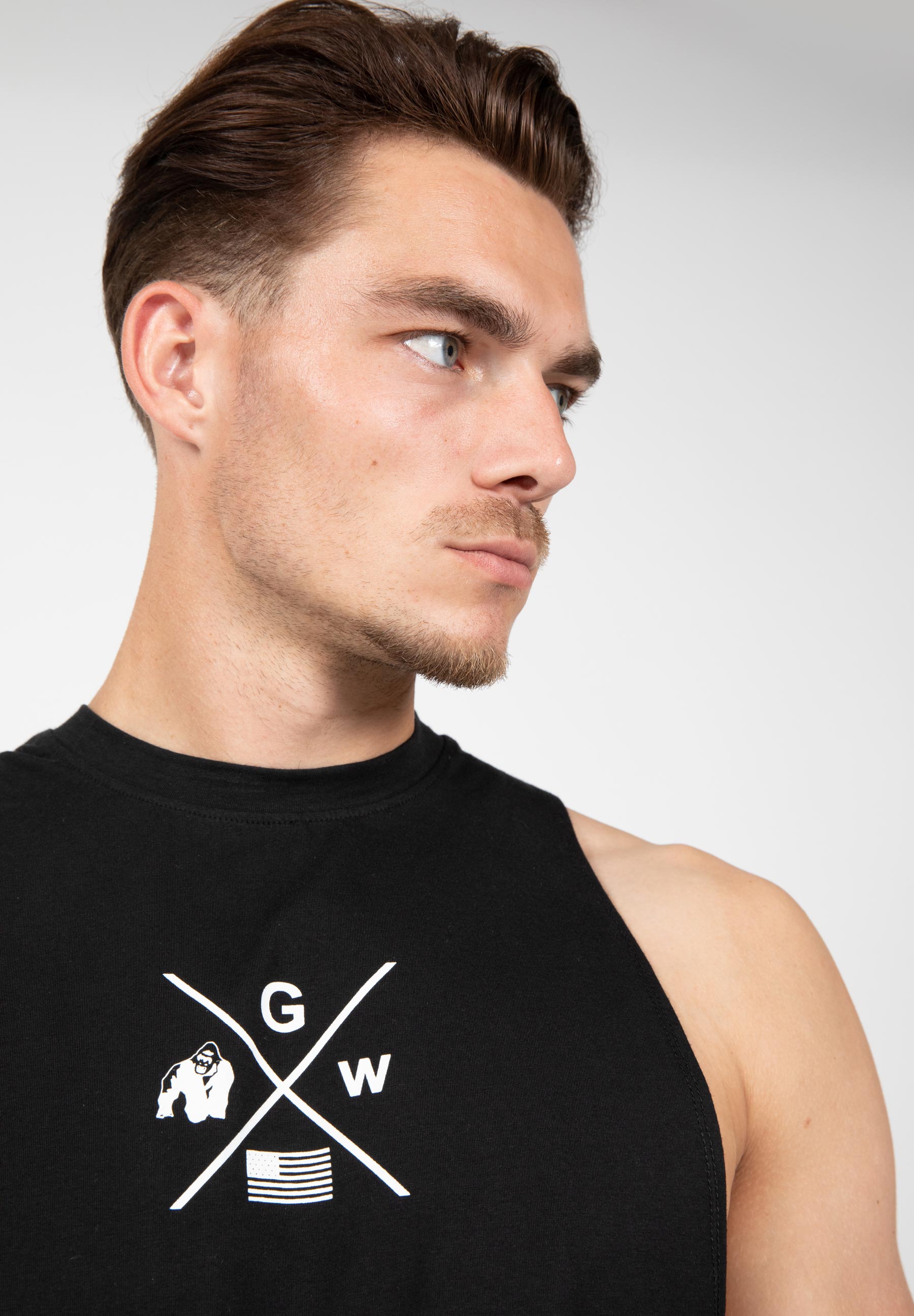 Cisco Drop Armhole Tank Top, black/white - 4