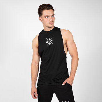 Cisco Drop Armhole Tank Top, black/white