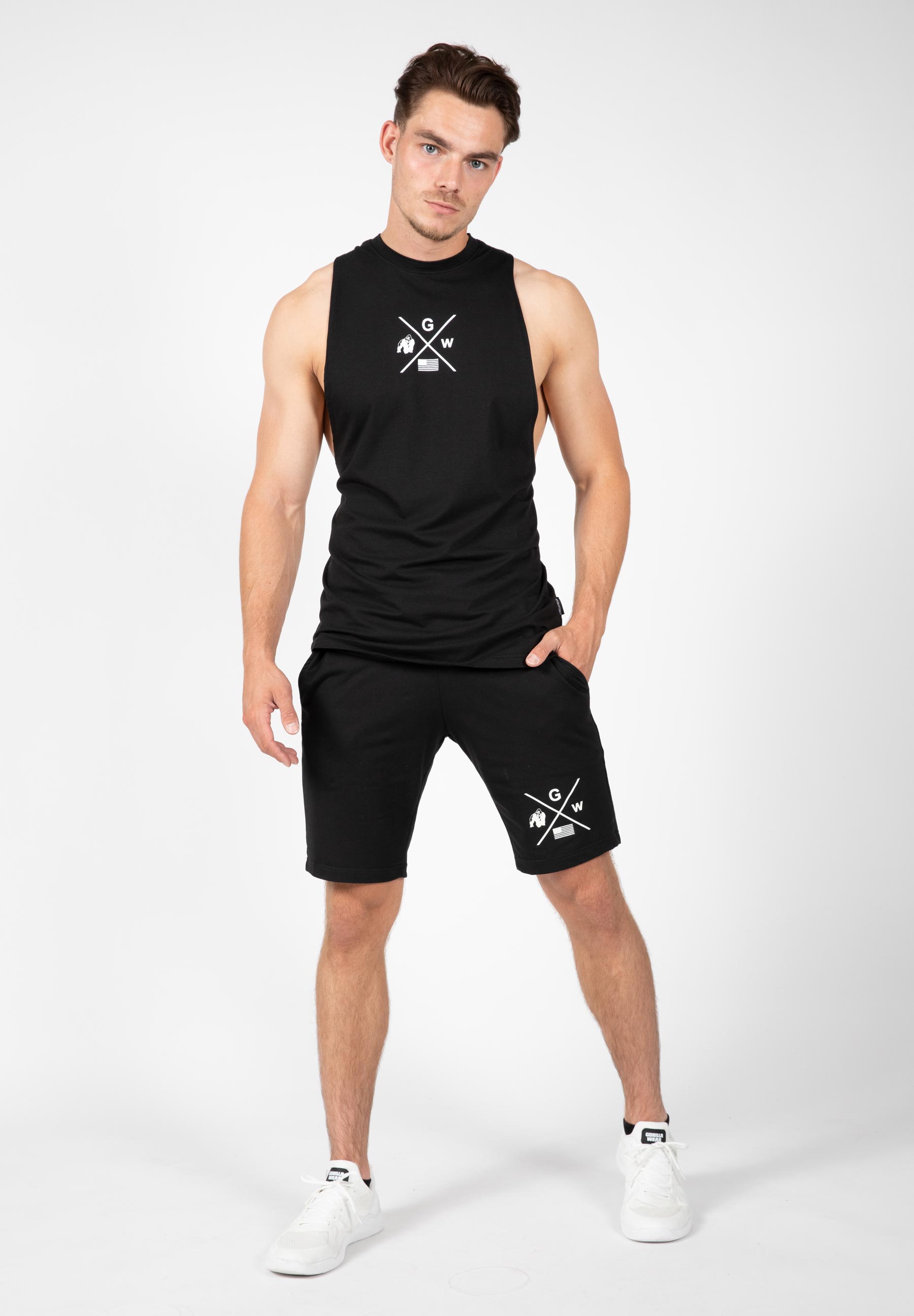 Cisco Drop Armhole Tank Top, black/white - 5