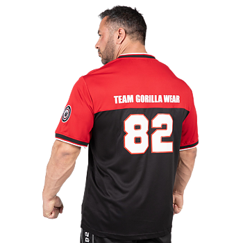 Trenton Football Jersey, black/red