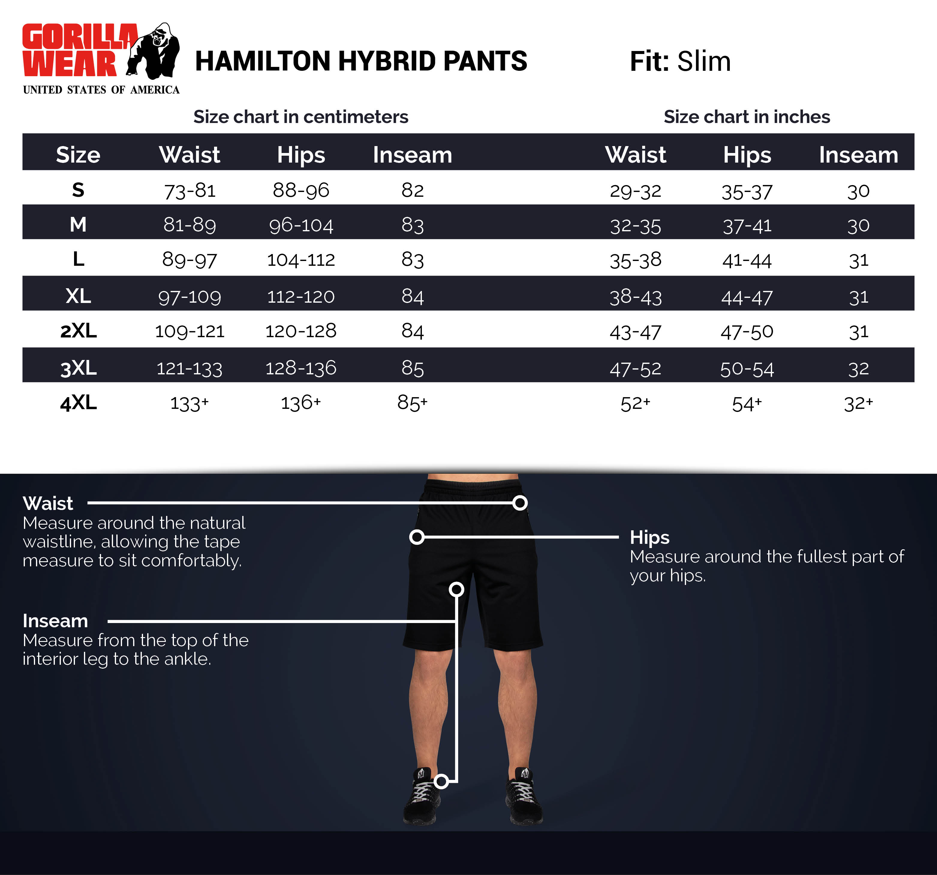 Hamilton Hybrid Pants - Black Gorilla Wear