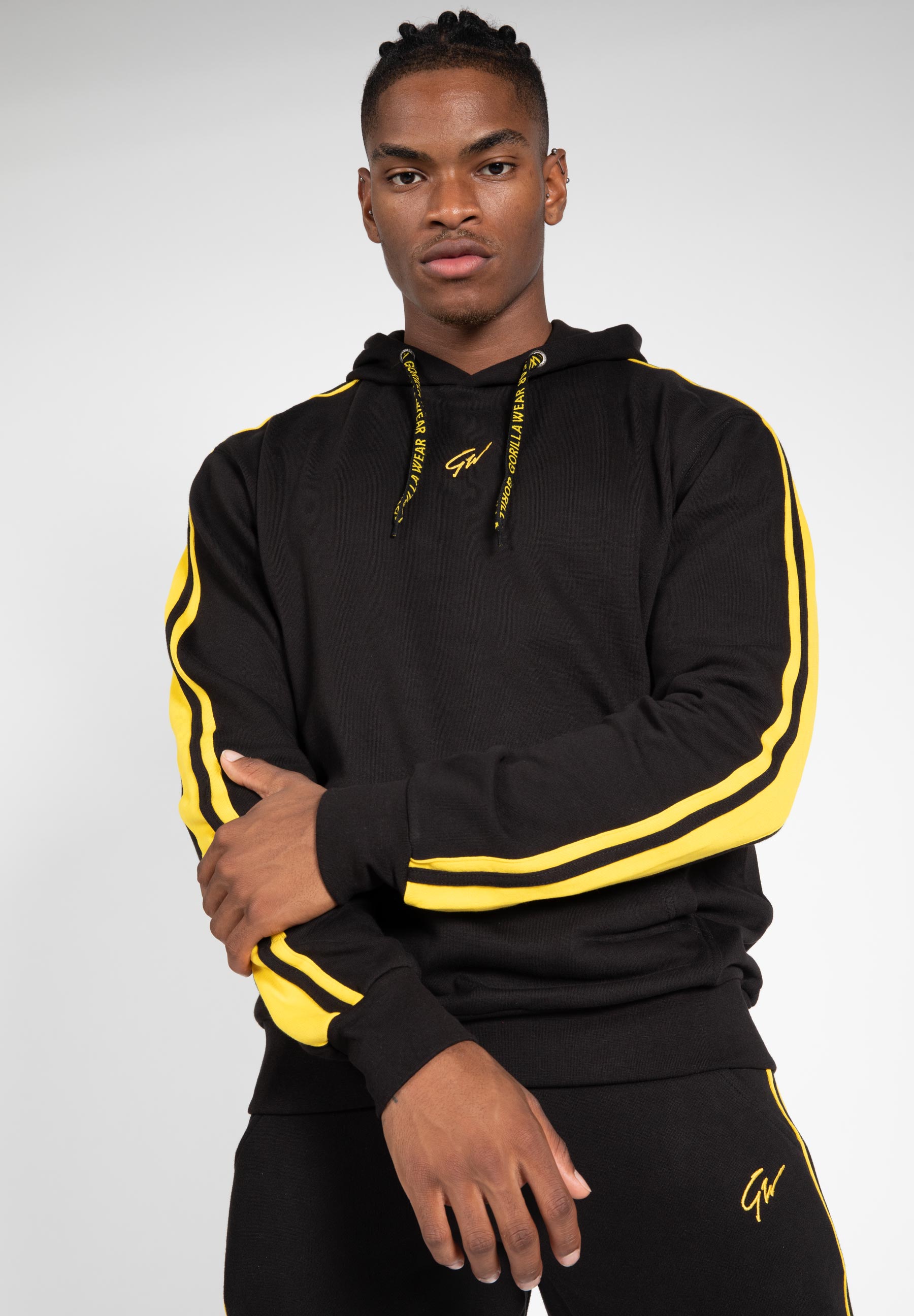 Banks Oversized Hoodie, black/yellow - 3