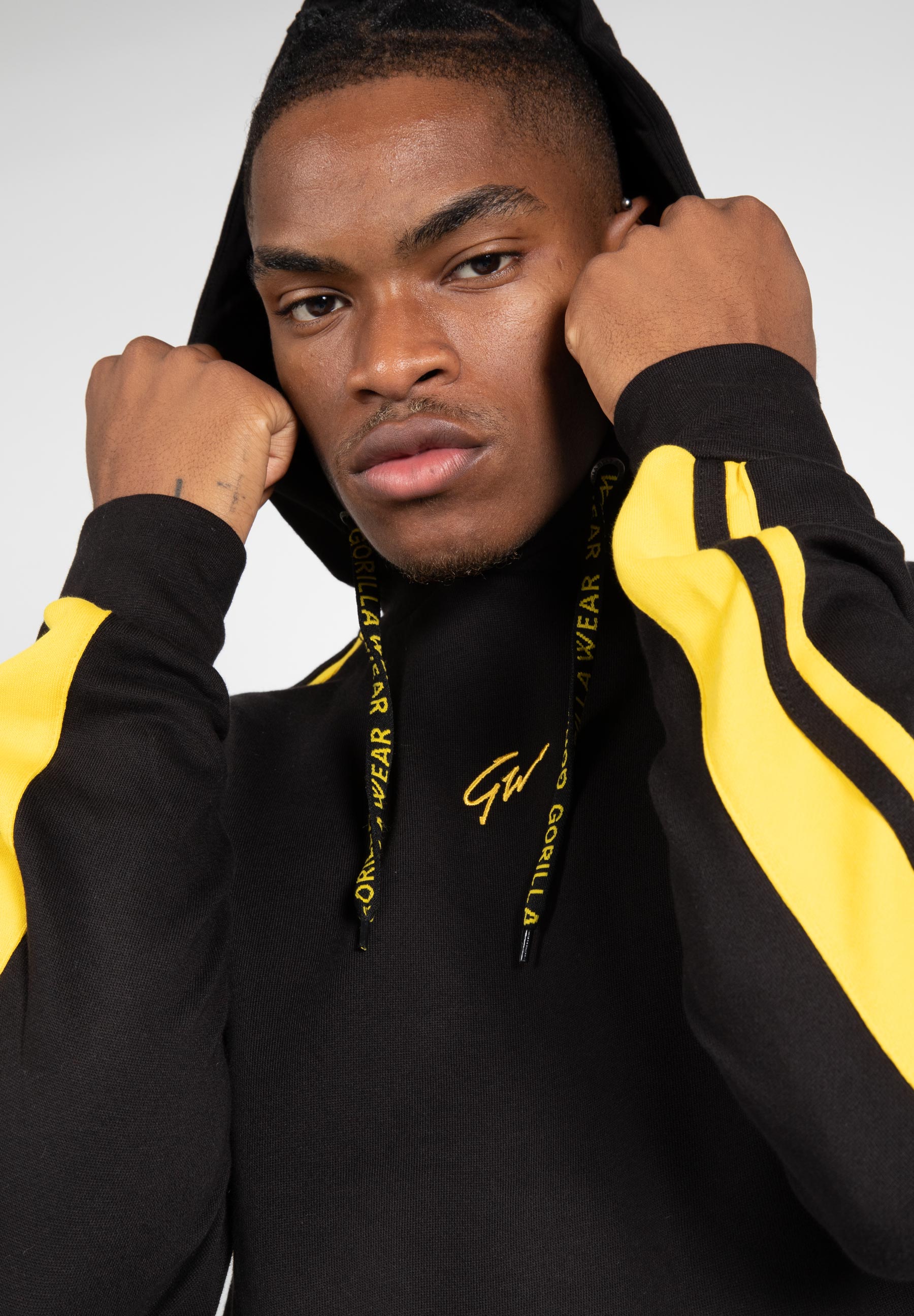Banks Oversized Hoodie, black/yellow - 4