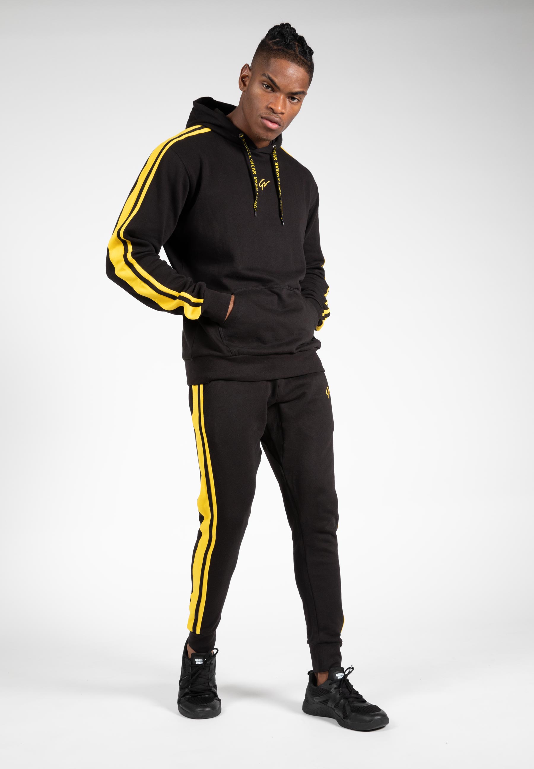 Banks Oversized Hoodie, black/yellow - 5