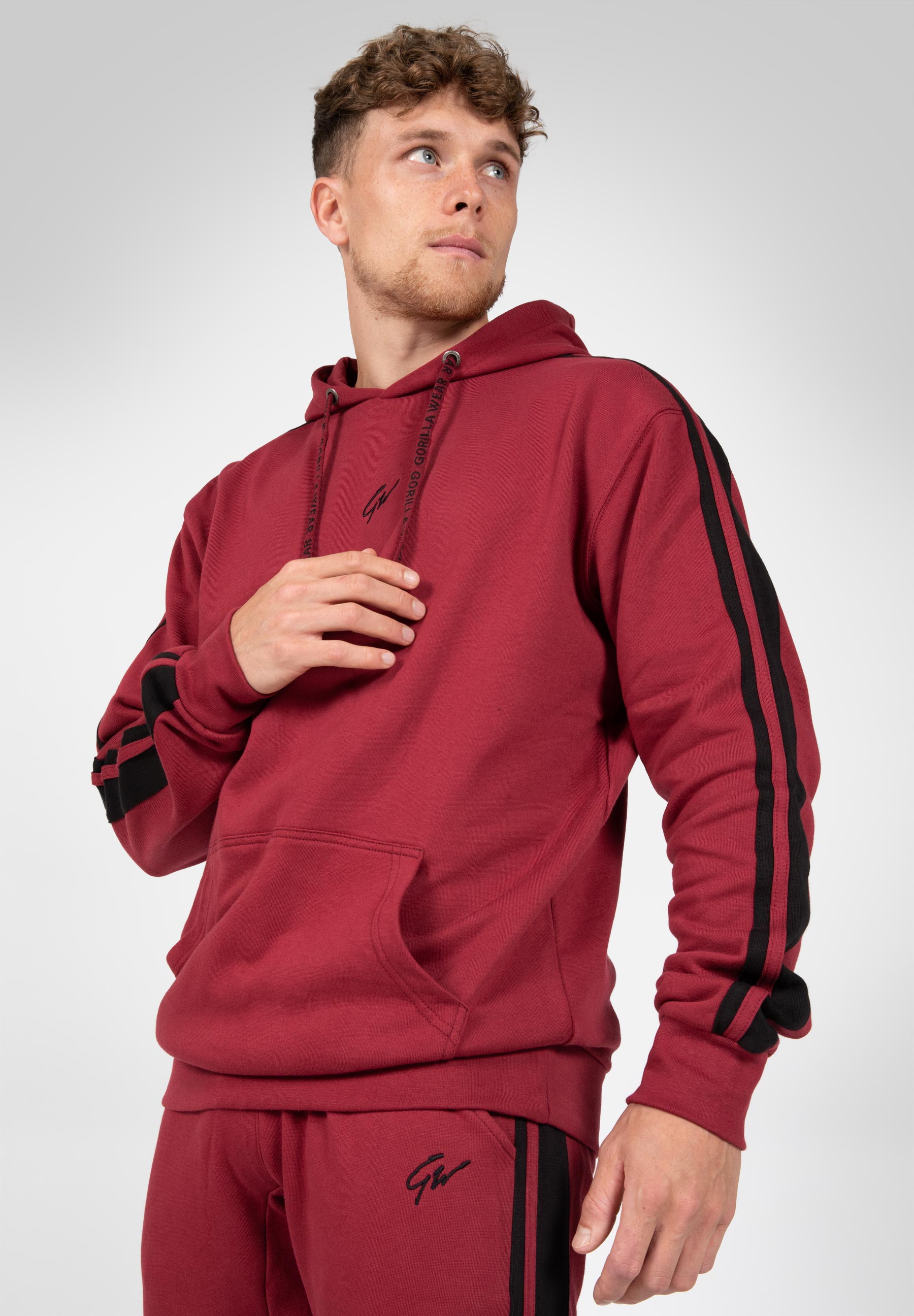 Banks Oversized Hoodie, burgundy red/black - 3