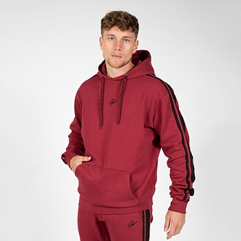 Banks Oversized Hoodie, burgundy red/black