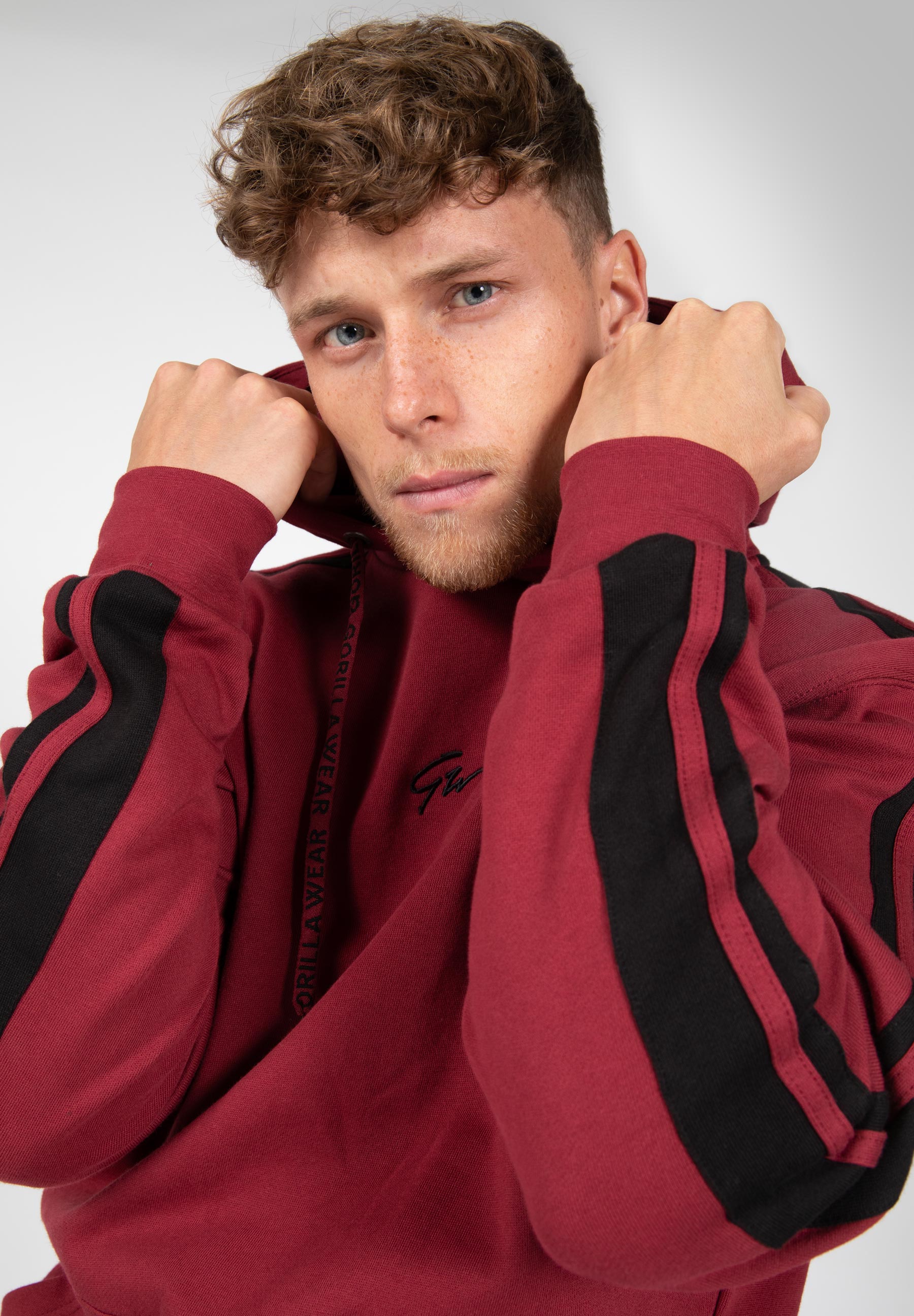 Banks Oversized Hoodie, burgundy red/black - 4