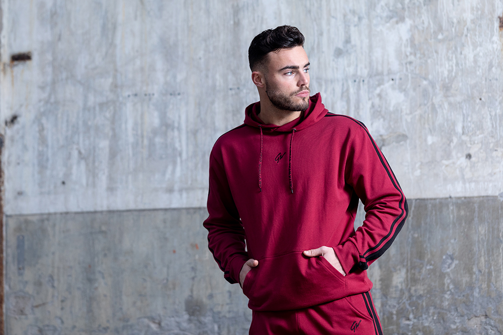 Banks Oversized Hoodie, burgundy red/black - 8
