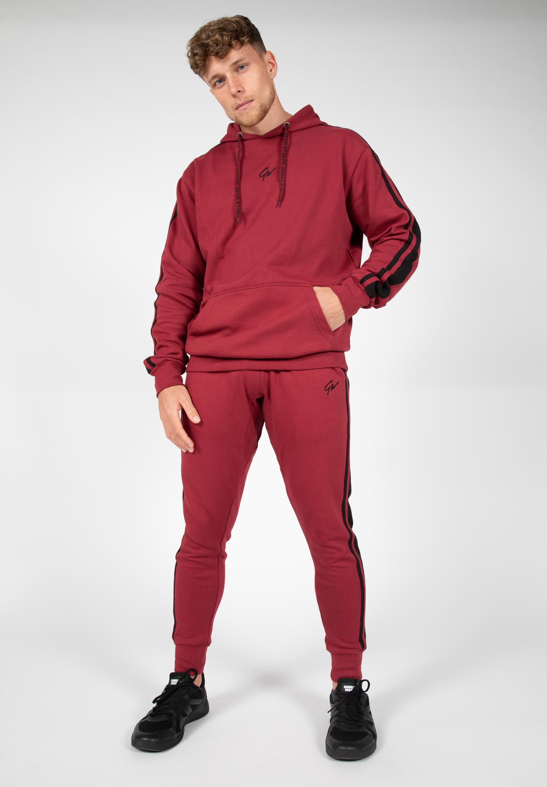 Banks Oversized Hoodie, burgundy red/black - 5