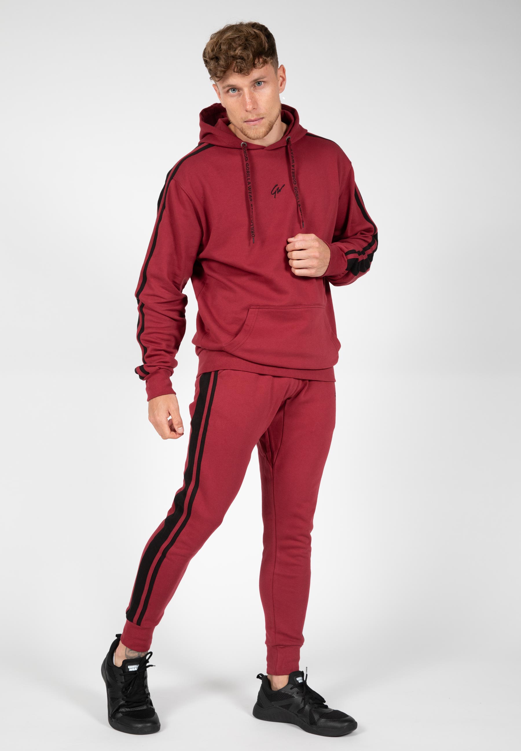 Banks Pants, burgundy red/black - 5