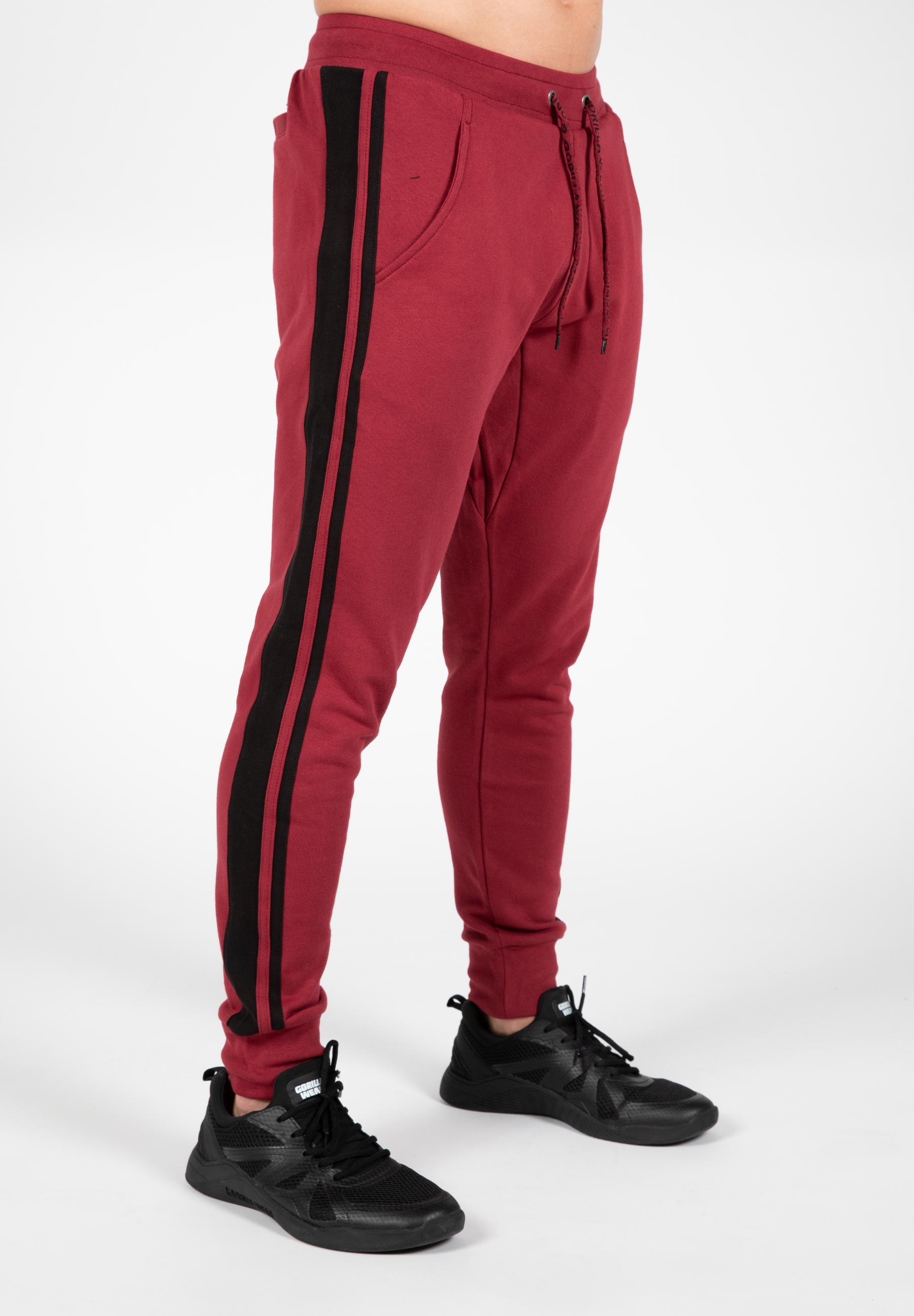 Banks Pants, burgundy red/black - 3