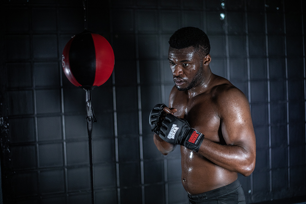 Berea MMA Gloves (without thumb), black/white - 10