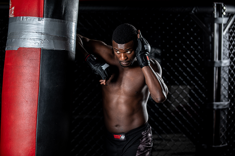 Manton MMA Gloves (with thumb), black/white - 10
