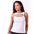 Rib Cut Out Top, white