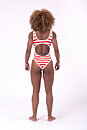 Baywatch Stripe Swimsuit, red/white