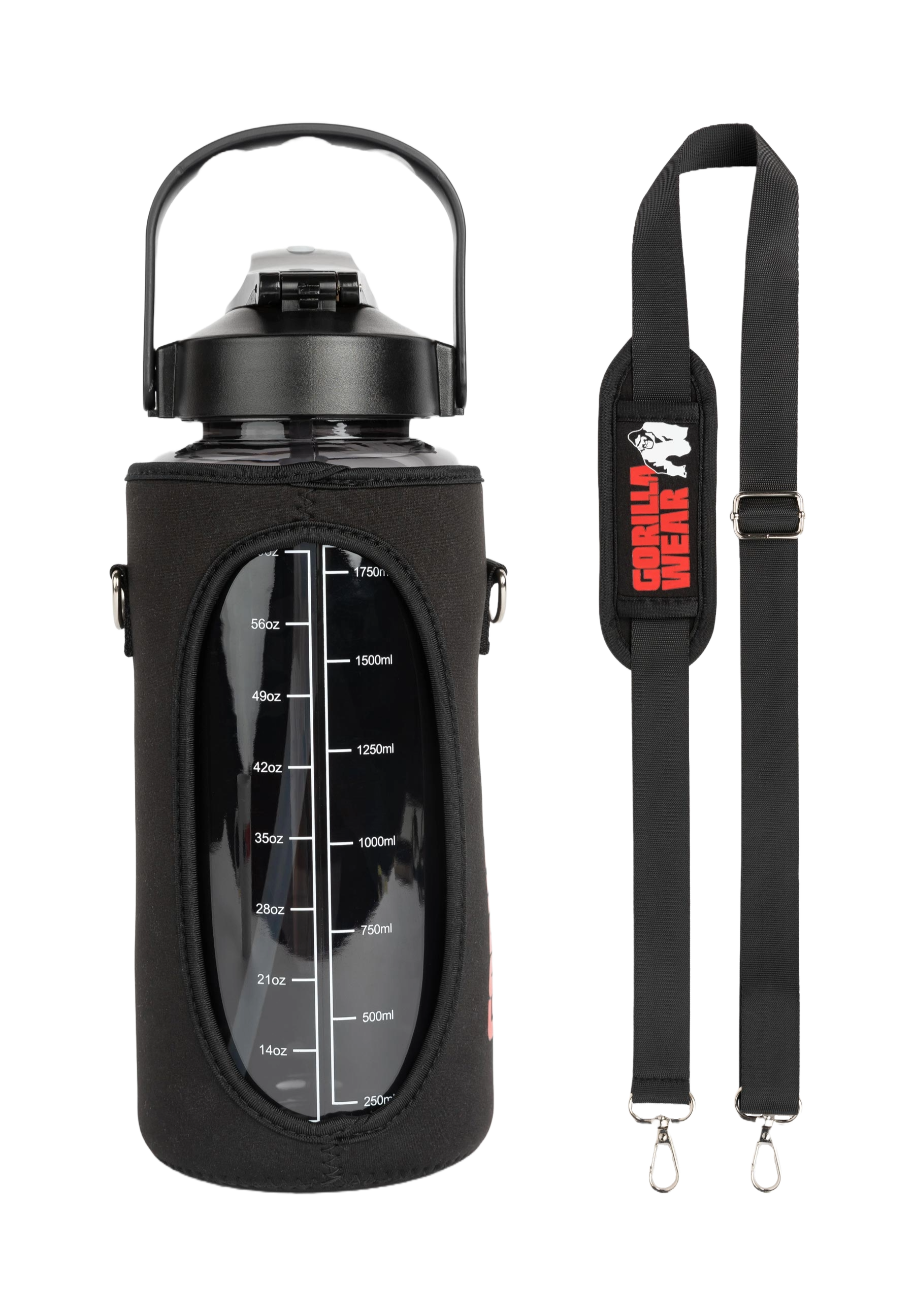 Water Bottle With Sleeve 2 L, black - 3