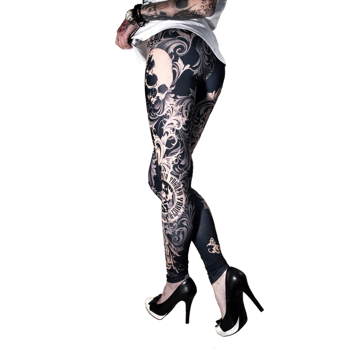 Floral Tights, mood indigo - 3