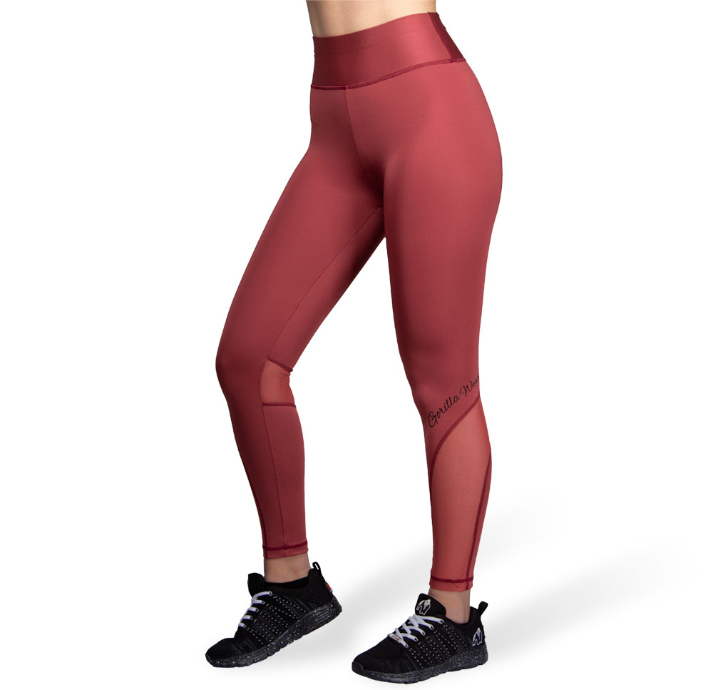 Kaycee Tights, burgundy red