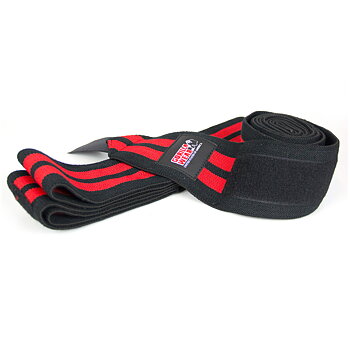 GW Knee Wraps 2,5 m, black/red