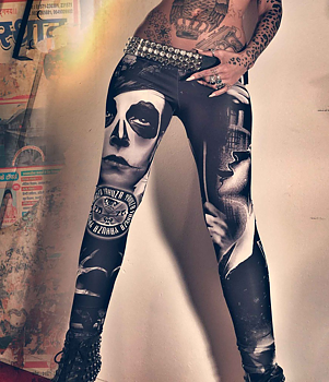 Mexican Tights, black/white
