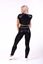 Glossy Crop Top, black