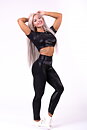 Glossy Crop Top, black