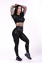 Glossy Crop Top, black