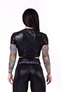 Glossy Crop Top, black