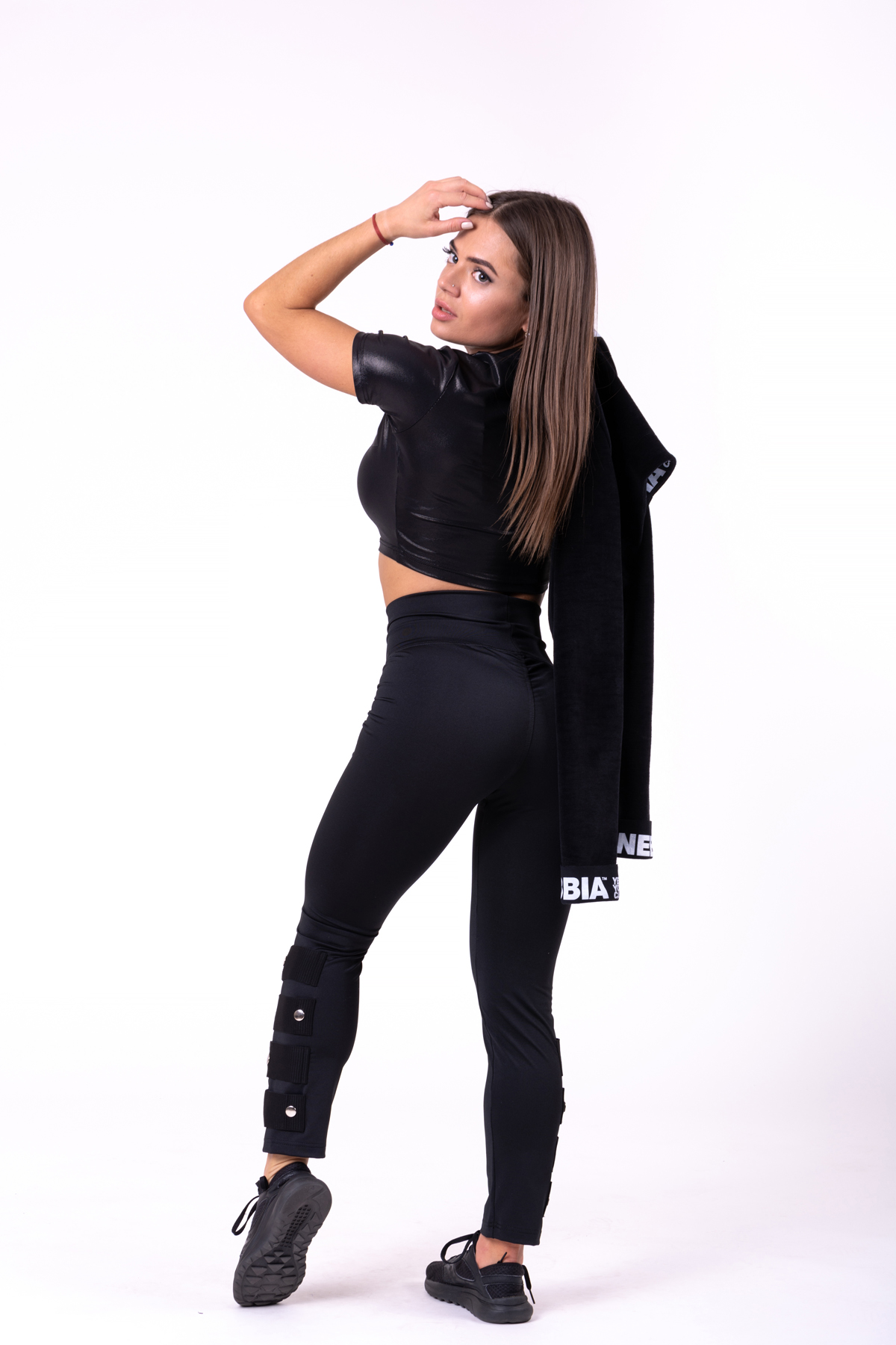 Glossy Crop Top, black - 9
