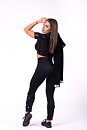 Glossy Crop Top, black