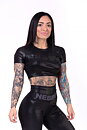 Glossy Crop Top, black