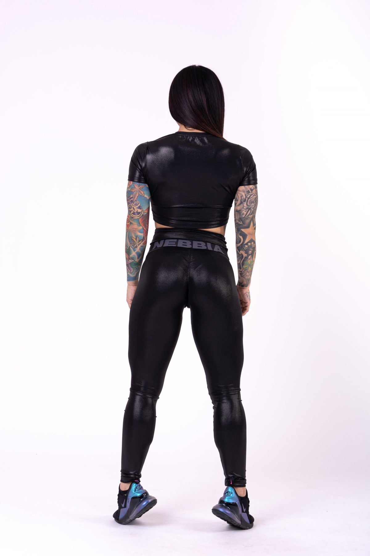 Glossy Crop Top, black - 18