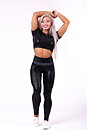 Glossy Crop Top, black
