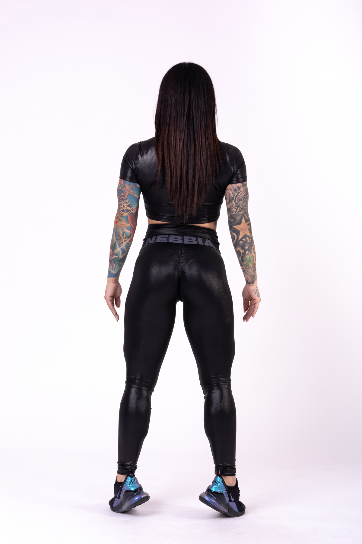 Glossy Crop Top, black - 16