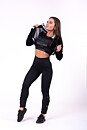 Glossy Crop Top, black