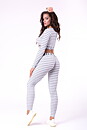 Boho 3D Pattern Crop Top, light grey